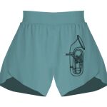 Ladies Flowy Overlay Shorts Thumbnail