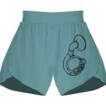 Ladies Flowy Overlay Shorts Thumbnail