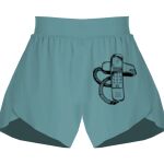 Ladies Flowy Overlay Shorts Thumbnail