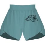 Ladies Flowy Overlay Shorts Thumbnail