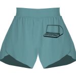 Ladies Flowy Overlay Shorts Thumbnail