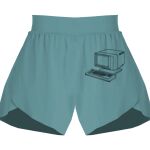 Ladies Flowy Overlay Shorts Thumbnail