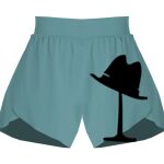 Ladies Flowy Overlay Shorts Thumbnail