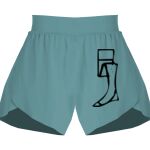 Ladies Flowy Overlay Shorts Thumbnail