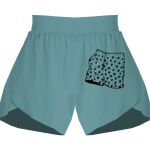 Ladies Flowy Overlay Shorts Thumbnail