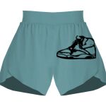 Ladies Flowy Overlay Shorts Thumbnail