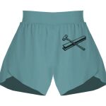 Ladies Flowy Overlay Shorts Thumbnail