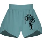 Ladies Flowy Overlay Shorts Thumbnail