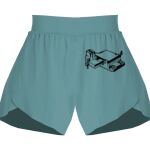 Ladies Flowy Overlay Shorts Thumbnail