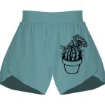 Ladies Flowy Overlay Shorts Thumbnail