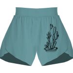 Ladies Flowy Overlay Shorts Thumbnail