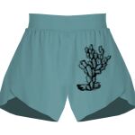 Ladies Flowy Overlay Shorts Thumbnail