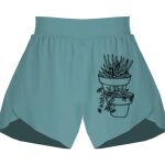 Ladies Flowy Overlay Shorts Thumbnail