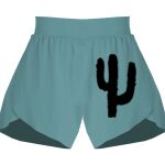 Ladies Flowy Overlay Shorts Thumbnail