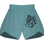 Ladies Flowy Overlay Shorts Thumbnail