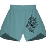 Ladies Flowy Overlay Shorts Thumbnail