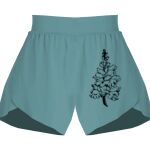 Ladies Flowy Overlay Shorts Thumbnail