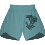 Ladies Flowy Overlay Shorts Thumbnail