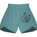 Ladies Flowy Overlay Shorts Thumbnail