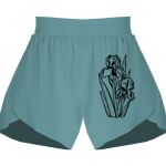 Ladies Flowy Overlay Shorts Thumbnail