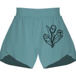 Ladies Flowy Overlay Shorts Thumbnail