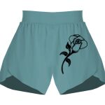 Ladies Flowy Overlay Shorts Thumbnail