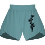 Ladies Flowy Overlay Shorts Thumbnail