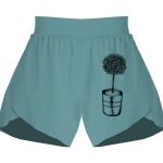 Ladies Flowy Overlay Shorts Thumbnail