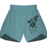 Ladies Flowy Overlay Shorts Thumbnail