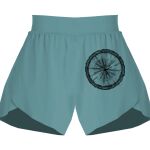 Ladies Flowy Overlay Shorts Thumbnail