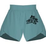 Ladies Flowy Overlay Shorts Thumbnail