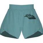 Ladies Flowy Overlay Shorts Thumbnail