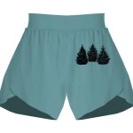 Ladies Flowy Overlay Shorts Thumbnail