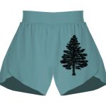 Ladies Flowy Overlay Shorts Thumbnail