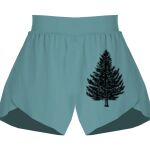 Ladies Flowy Overlay Shorts Thumbnail