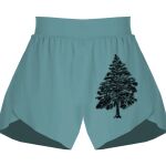 Ladies Flowy Overlay Shorts Thumbnail