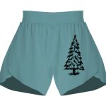 Ladies Flowy Overlay Shorts Thumbnail