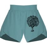 Ladies Flowy Overlay Shorts Thumbnail