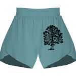 Ladies Flowy Overlay Shorts Thumbnail