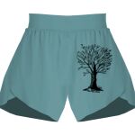 Ladies Flowy Overlay Shorts Thumbnail