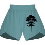 Ladies Flowy Overlay Shorts Thumbnail