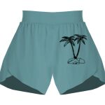 Ladies Flowy Overlay Shorts Thumbnail