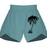 Ladies Flowy Overlay Shorts Thumbnail