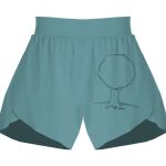 Ladies Flowy Overlay Shorts Thumbnail