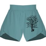 Ladies Flowy Overlay Shorts Thumbnail