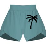 Ladies Flowy Overlay Shorts Thumbnail