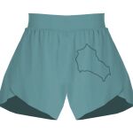 Ladies Flowy Overlay Shorts Thumbnail