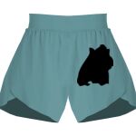 Ladies Flowy Overlay Shorts Thumbnail