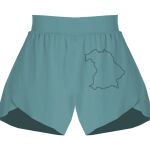 Ladies Flowy Overlay Shorts Thumbnail