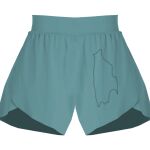 Ladies Flowy Overlay Shorts Thumbnail